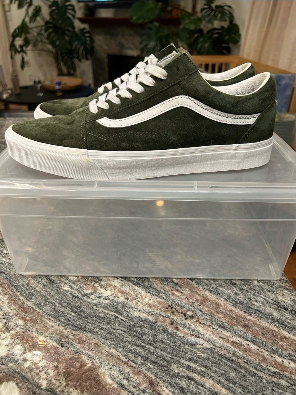 Vans Old Skool pig Suede Dark Olive